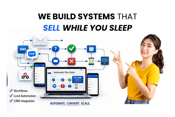 GoHighLevel Automation Services CRM workflow diagram